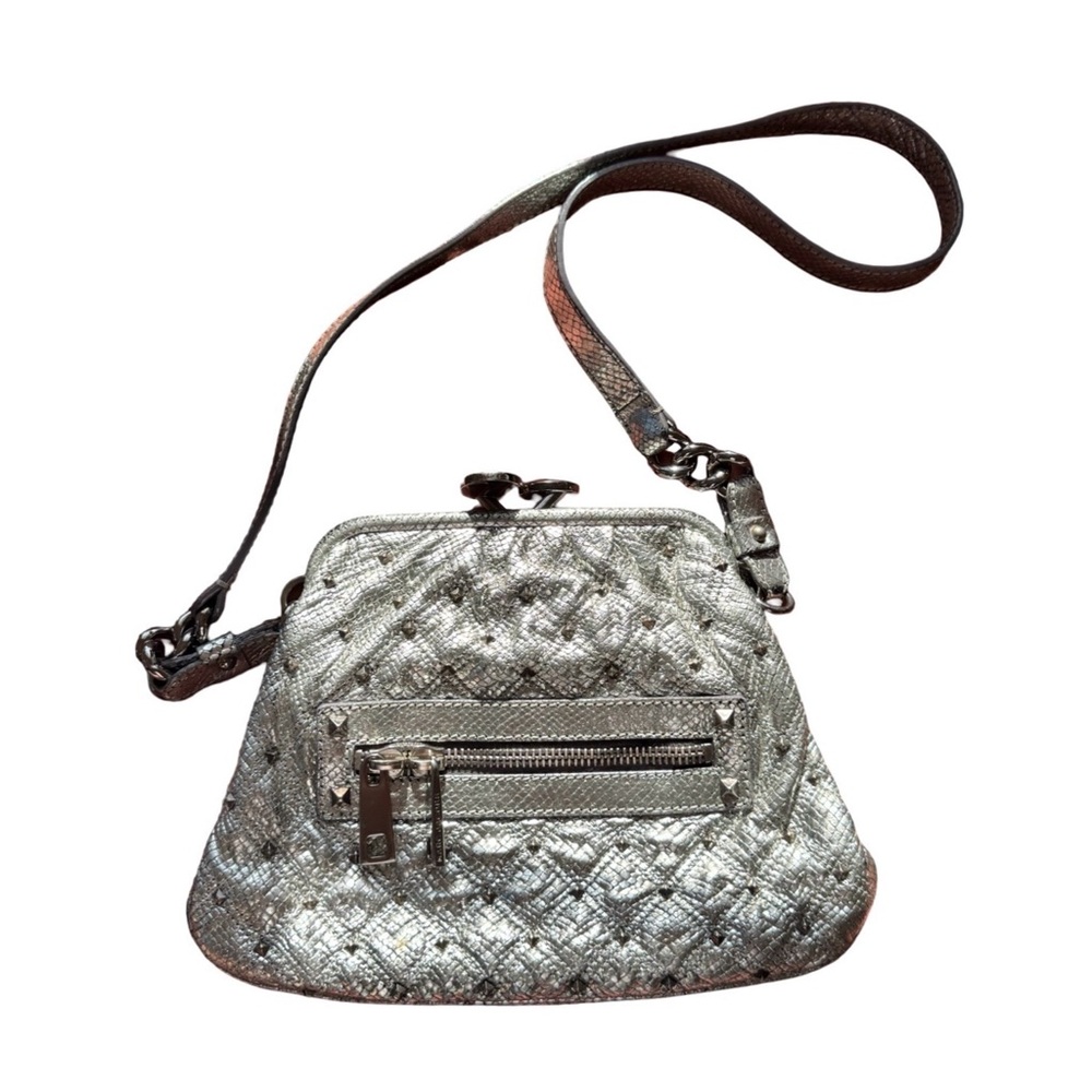 RARE Marc Jacobs Runway Studded Metallic Python Crossbody Bag